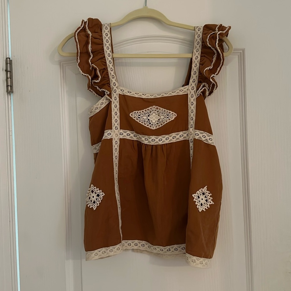 Sezane peasant tank top